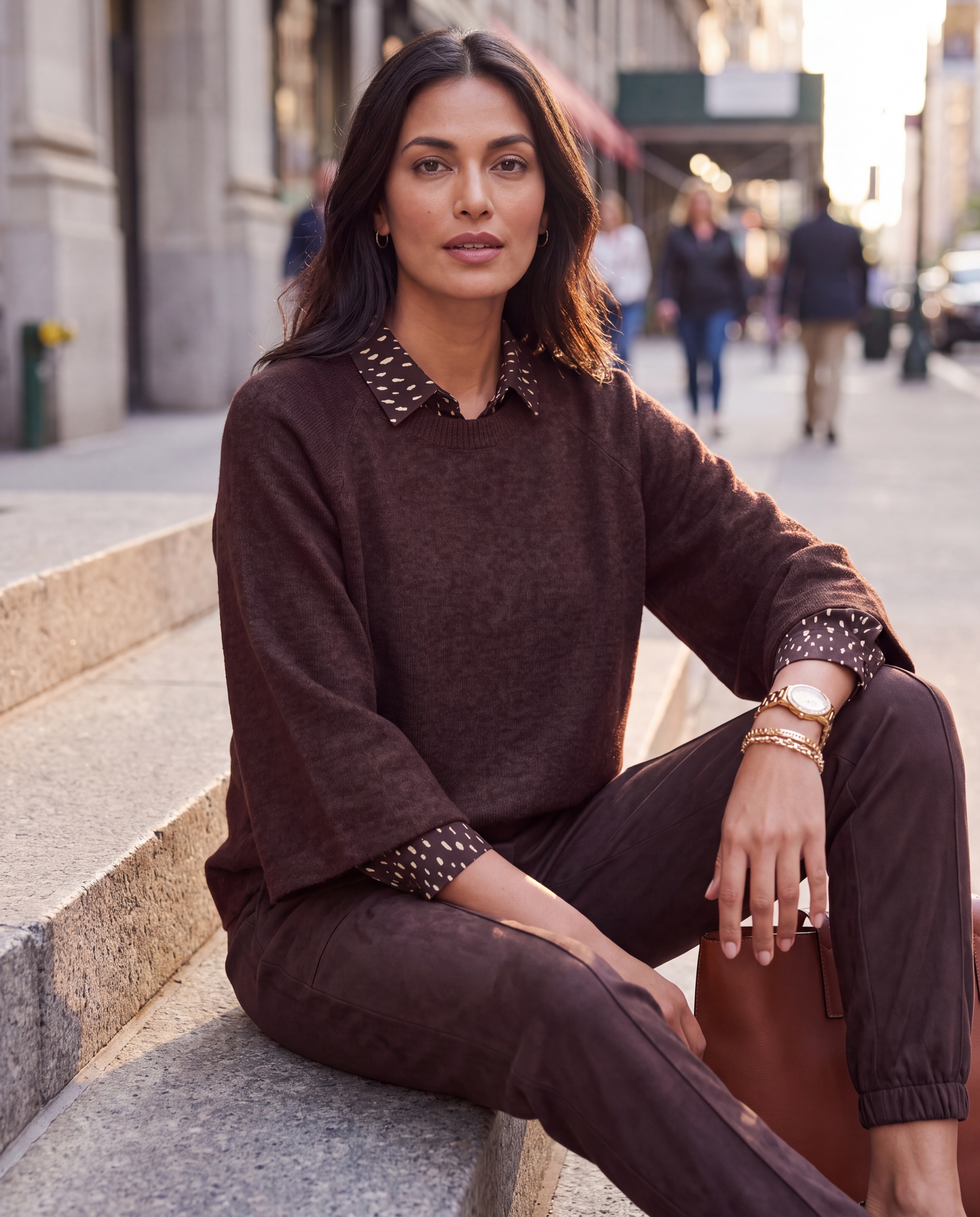 Dámsky pulóver BROADWAY NYC FASHION ESPRESSO MELANGE s.WEAR 4